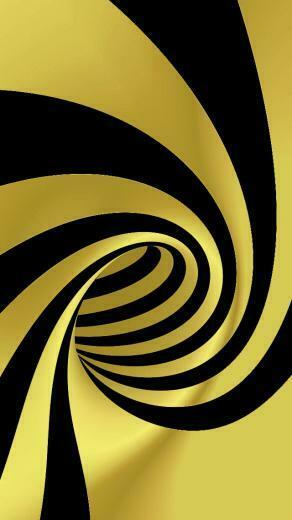 Yellow And Black Swirl iPhone Wallpaper