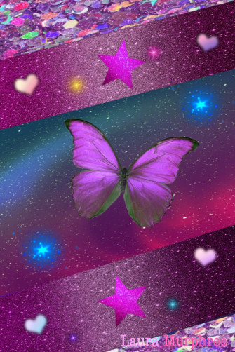 Glitter Butterfly Wallpaper