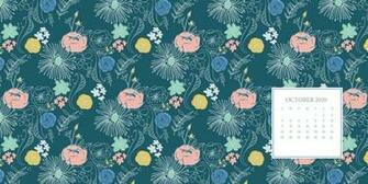 October HD Calendar Wallpaper Monthly Calendars