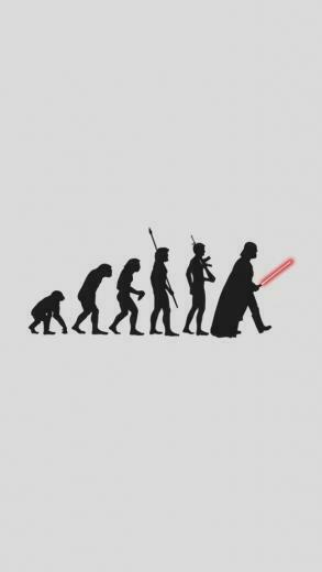 Darth Vader Human Evolution iPhone Wallpaper