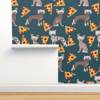 Chinese Crested Dog Hairless Food Wallpaper Spoonflower