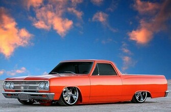 El Camino Wallpaper Orange Custom 1600