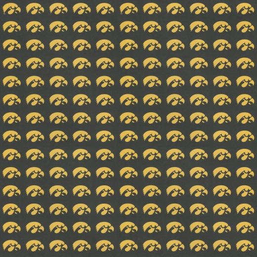 University Of Iowa Hawkeyes Black Background Scrapbook Paper