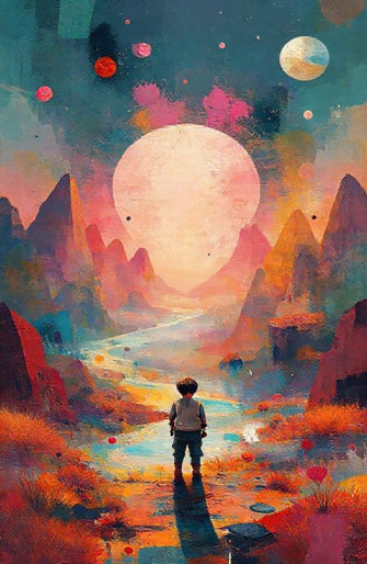 Abostrak Alone Boy Wallpaper