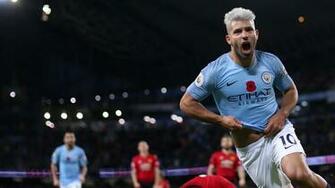 Manchester City United Aguero Powers Soccer