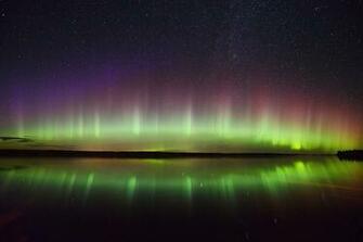 Wallpaper Aurora Borealis Northern Lights Night Stars