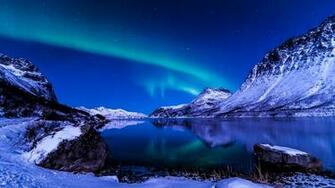 Wallpaper Iceland Northern Lights Lake HD