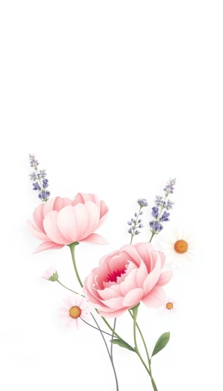 Aesthetic Flowers Simple Wallpaper