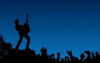 Silhouette Rock Concert Wallpaper Wallpaperlepi