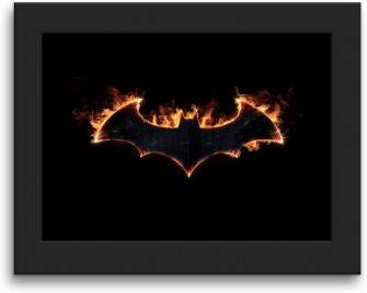 Dmcreativitycraft Batman Logo Poster With Frame Dc Comics Posters