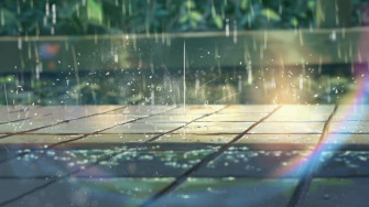 Green Plants The Garden Of Words Summer Sunlight Rainbows Rain