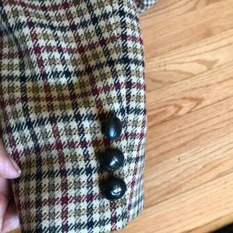 Pendleton Tan Background Olive Burgundy Navy W Wool Velvet