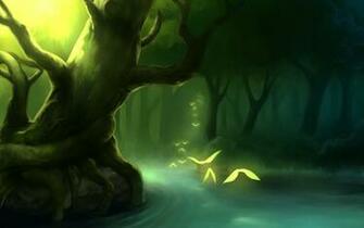 Glowing Fairies Google Skins Background