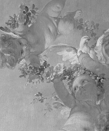 Cherubs Grisaille Wallpaper Fresco