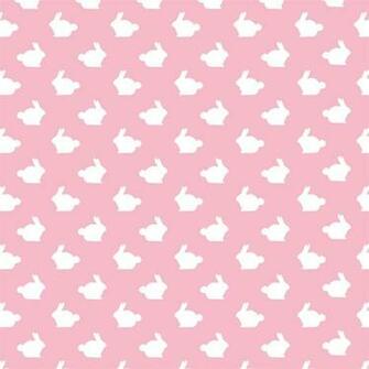 White Bunnies On Pink Background