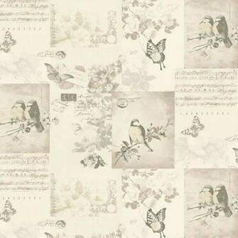 Songbird Music Lyrics Rose Patchwork Holden Decor K2 Wallpaper