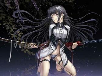 Anime Girl Wallpaper Sexy Warrior Pose Car