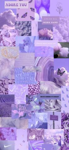 Light Purple Collage Wallpaper In Pink And