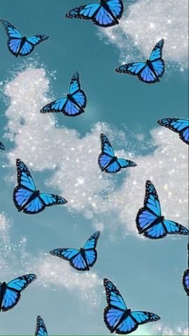 A Little Bit Of Blue Dust Butterfly Wallpaper