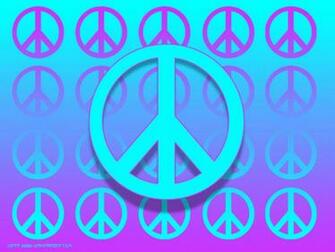 Peace Signs Background Blue And Purple Sign Light