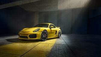 Porsche Cayman Gt4 Front Photo Yellow Color Size X