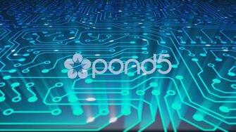 Circuit Board Overflight Loop Stock Video HD