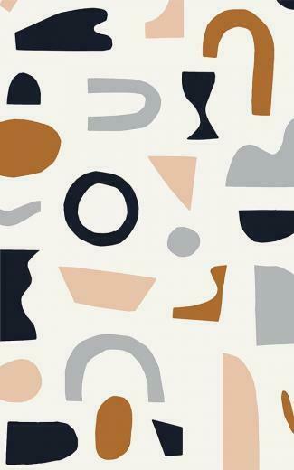 Abstract Shapes Wallpaper Rustic Design Muralswallpaper In