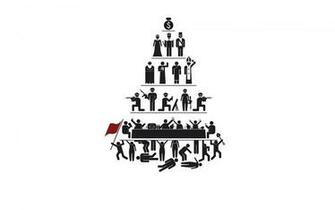 Capitalism Minimalistic Pyramids Stick Figures White Wallpaper