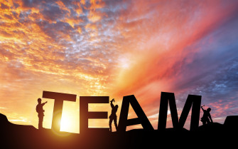 Teamwork Sunset Poster Creative Design Pre Wallpaper