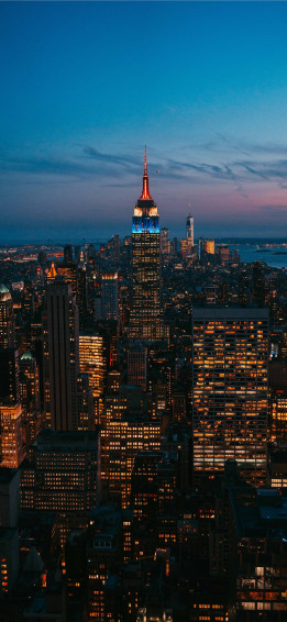Aerial Photography Of City Buildings iPhone X Wallpaper