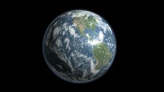 The Photo Realistic Earth Without Atmosphere Loop Bright