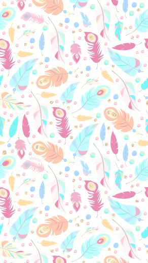 Phone Wallpaper HD Boho Feathers By Bonton Tv