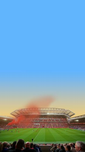 HD Main Stand Wallpaper With Pyro Liverpoolfc