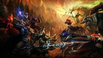 Legends Champion Clash Battle Fight Lol Game Wallpaper A097