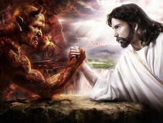 Jesus Vs Satan Arm Wrestling Wallpaper Hq