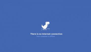 Dino Chrome Blue No Internet Connection By K4ng Wallpaper On