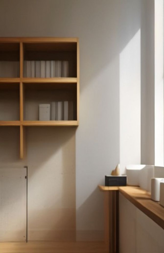 Empty Bookshelf Wallpaper