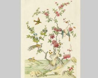 Chinoiserie Wallpaper Mural Birds