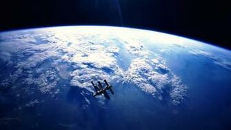 Mir In Orbit High Above The Earth Wallpaper