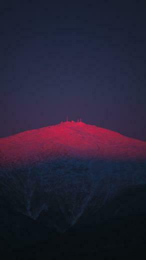 Alpenglow On Mount Washington At Sunset In New Hampshire