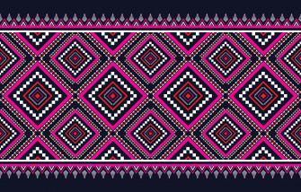 A Pink And Black Tribal Pattern Wallpaper