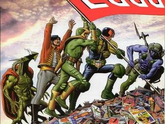 2000ad Wallpaper Where The Series Is Character Montage