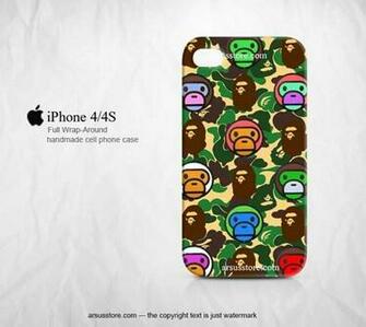 Bape Baby Milo Pattern Wallpaper iPhone 4s Hardshell Case Dalmanaz