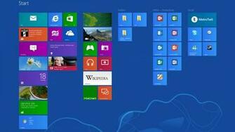 Windows Start Screen Blue Wallpaper HD Desktop 2