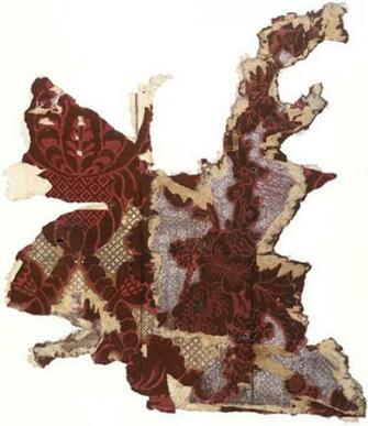 Image Above Portion Of Two Flock Wallpaper One Pasted Over The