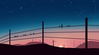 Sunrise Scenery Illustration Digital Art 4k Wallpaper