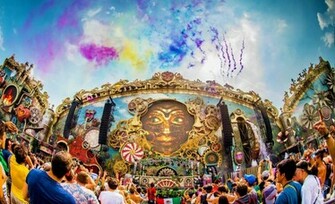 Tomorrowland Laser Show HD Wallpaper