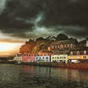 HD Wallpaper Houses Near Body Of Water Portree Scotland