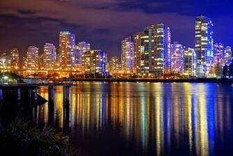 Vancouver Skyline At Night