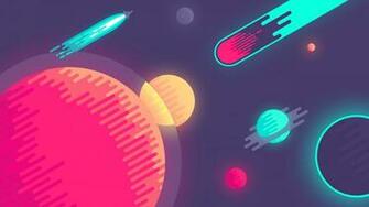 Planets In Space Art Wallpaper Stream